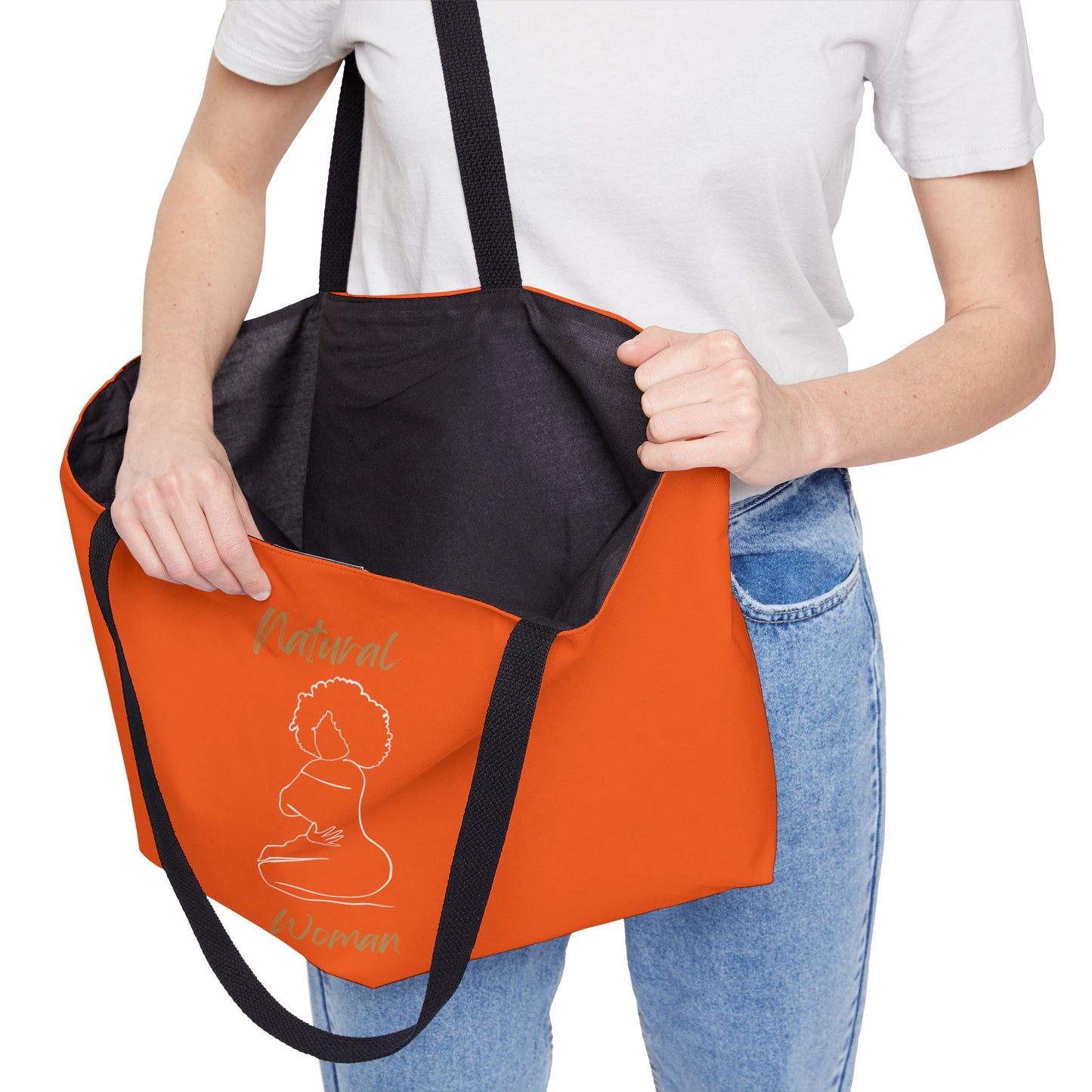 Natural Woman Hug (WL) Weekender Tote Bag ORANGE