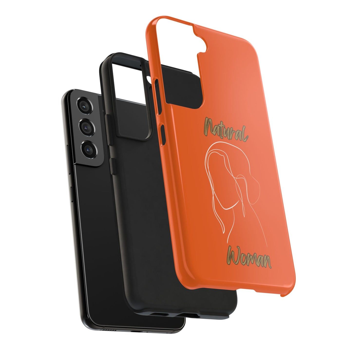 Natural Woman Hanging Hair (WL) Tough Phone Cases ORANGE