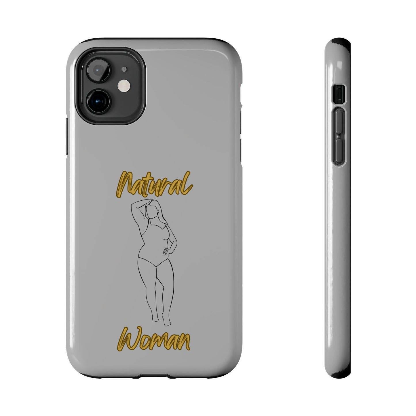 Natural Woman Looking Good (BL)Tough Phone Cases LIGHT GREY