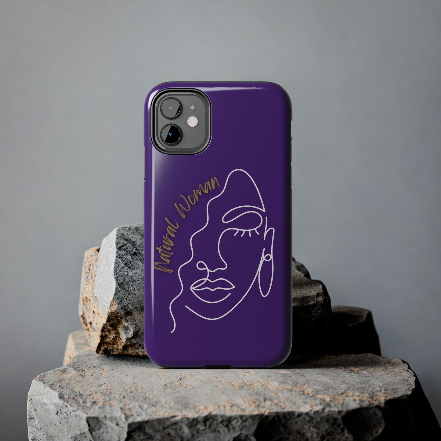 Natural Woman Half Face (WL)Tough Phone Case PURPLE