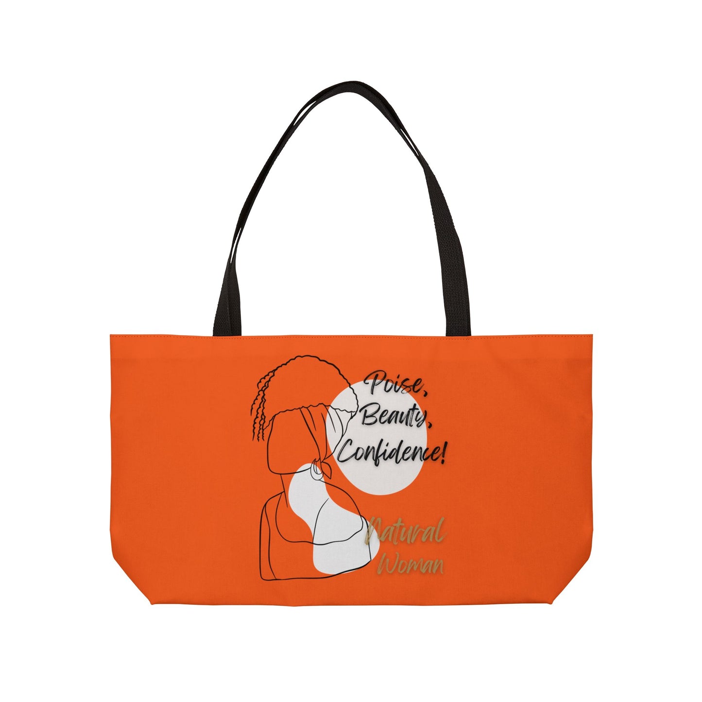 Natural Woman Puff (BL) Weekender Tote Bag ORANGE