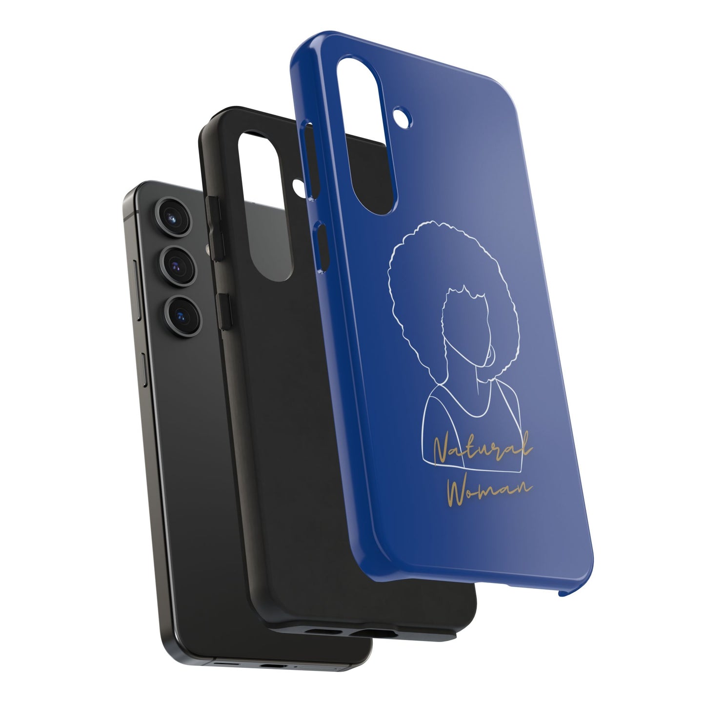 Natural Woman Afro (WL)Tough Phone Cases DARK BLUE