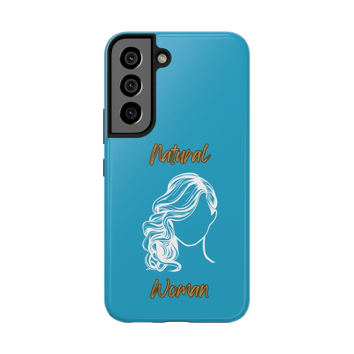 Natural Woman Long Curl (WL)Tough Phone Cases TURQUOISE