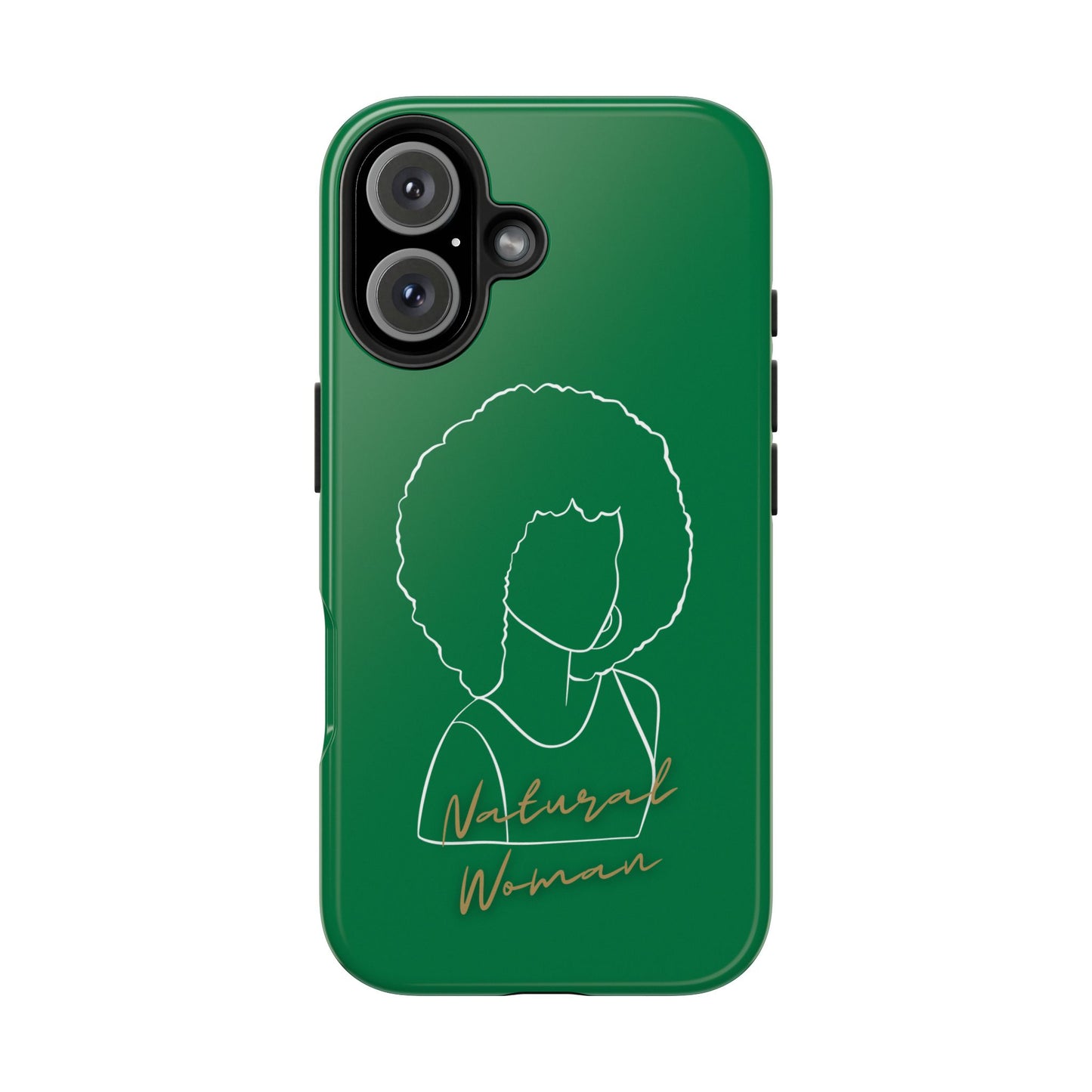 Natural Woman Afro (WL)Tough Phone Cases DARK GREEN