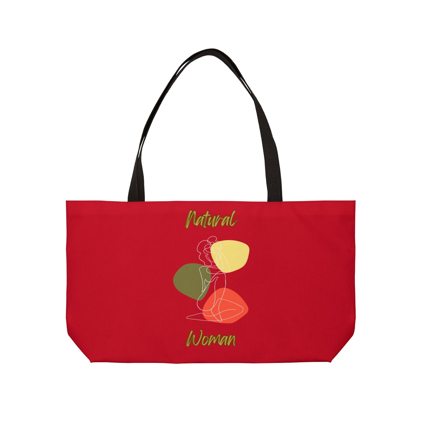 Natural Woman Colorful Pose (WL) Weekender Tote Bag DARK RED