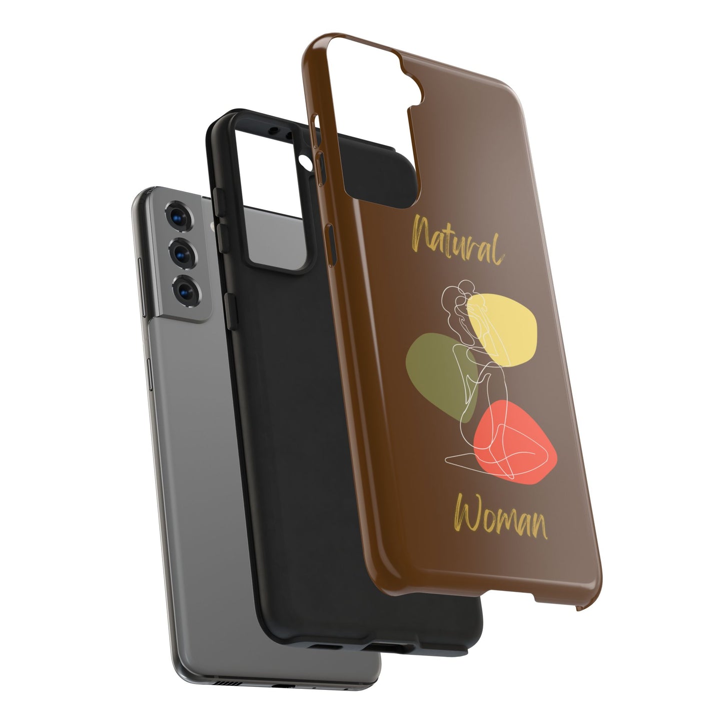 Natural Woman Colorful Pose (WL)Tough Phone Cases BROWN
