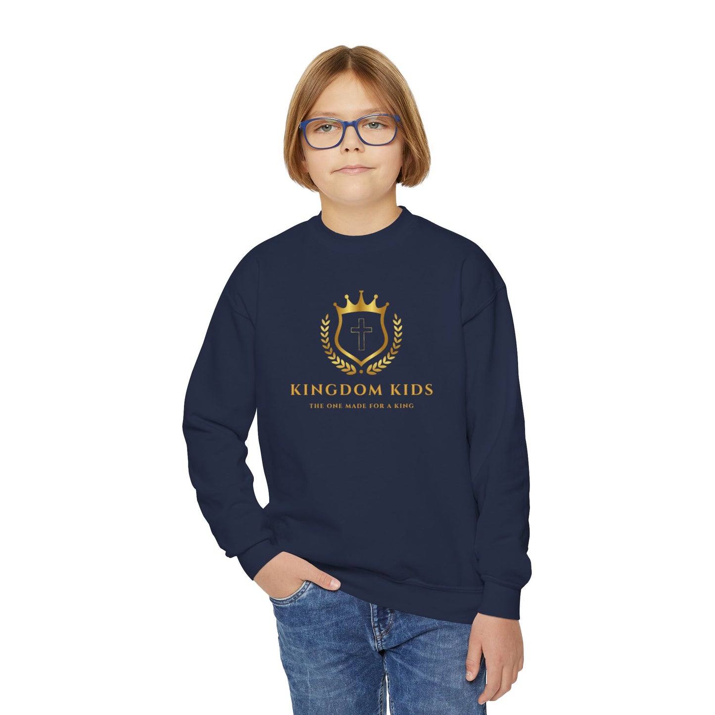 Kingdom Kids Youth Crewneck Sweatshirt - Faith-Inspired, Ephesians 6:1