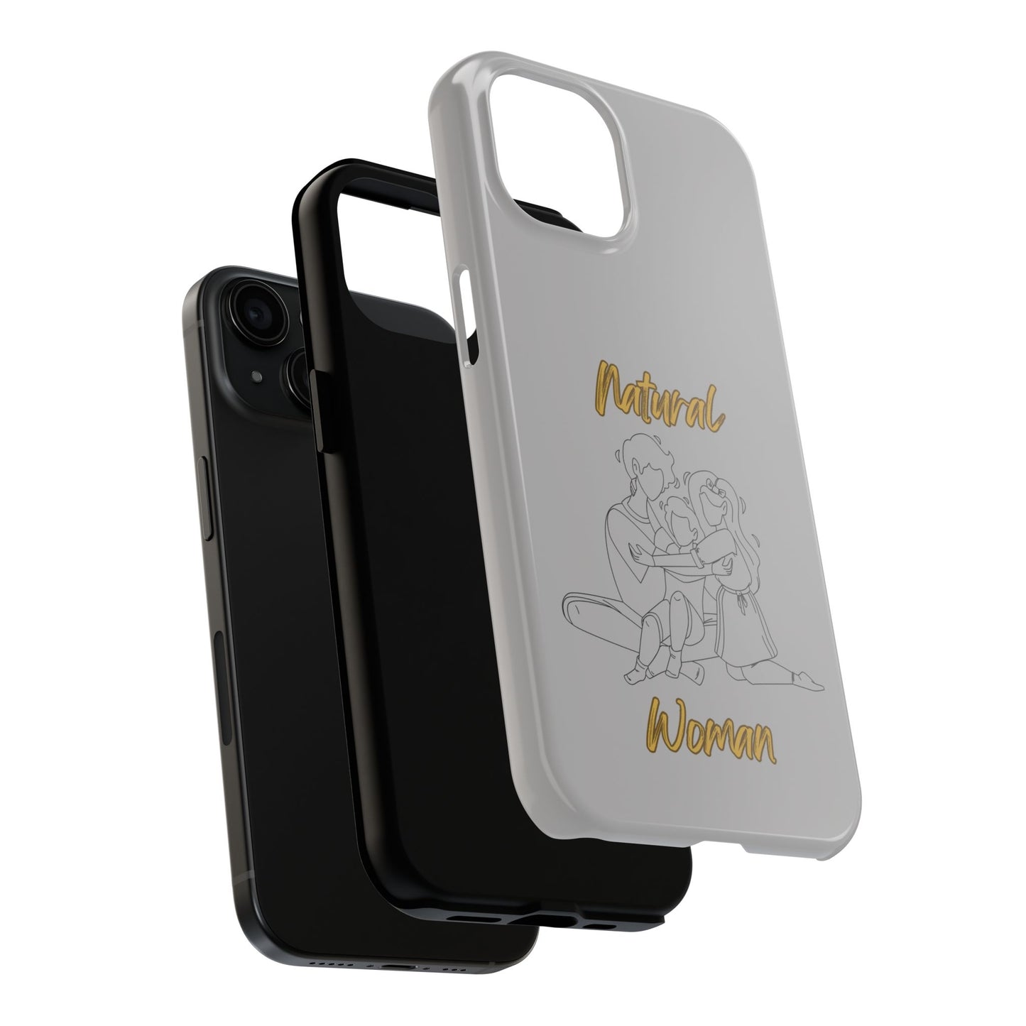 Natural Woman Bear Hugs (BL) Tough Phone Cases LIGHT GREY