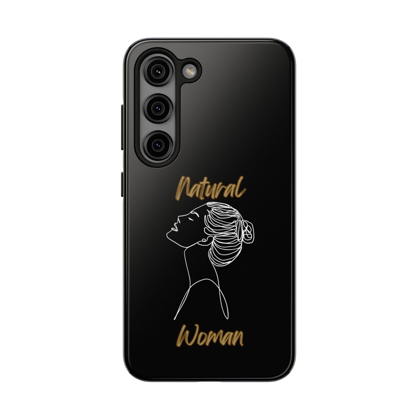 Natural Woman Wet Bun (WL) Tough Phone Cases BLACK