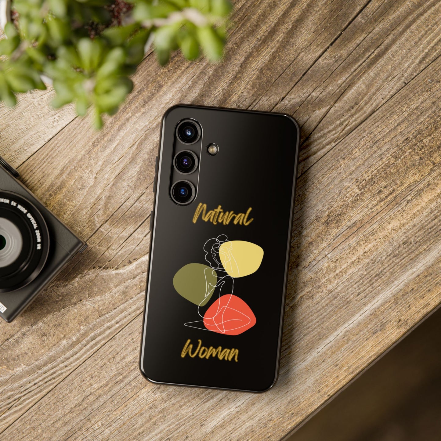 Natural Woman Colorful Pose (WL)Tough Phone Cases BLACK