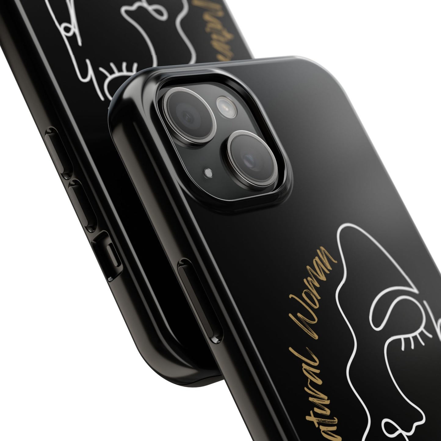 Natural Woman Half Face (WL)Tough Phone Case BLACK