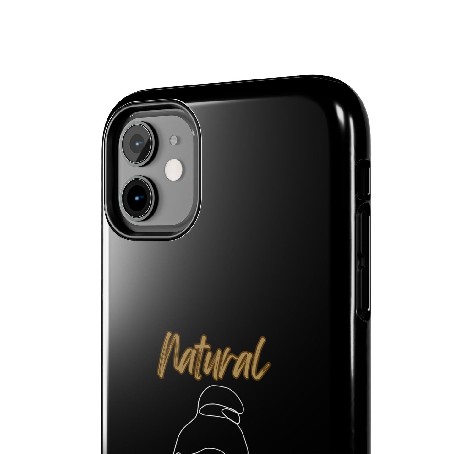 Natural Woman Sassy Bun (WL) Tough Phone Cases BLACK