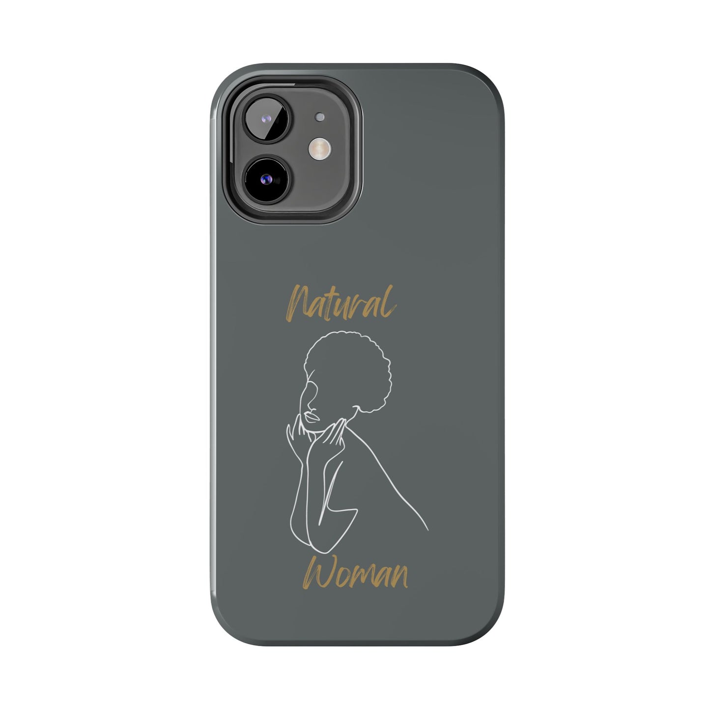 Natural Woman Cute Afro(WL)Tough Phone Cases DARK GREY