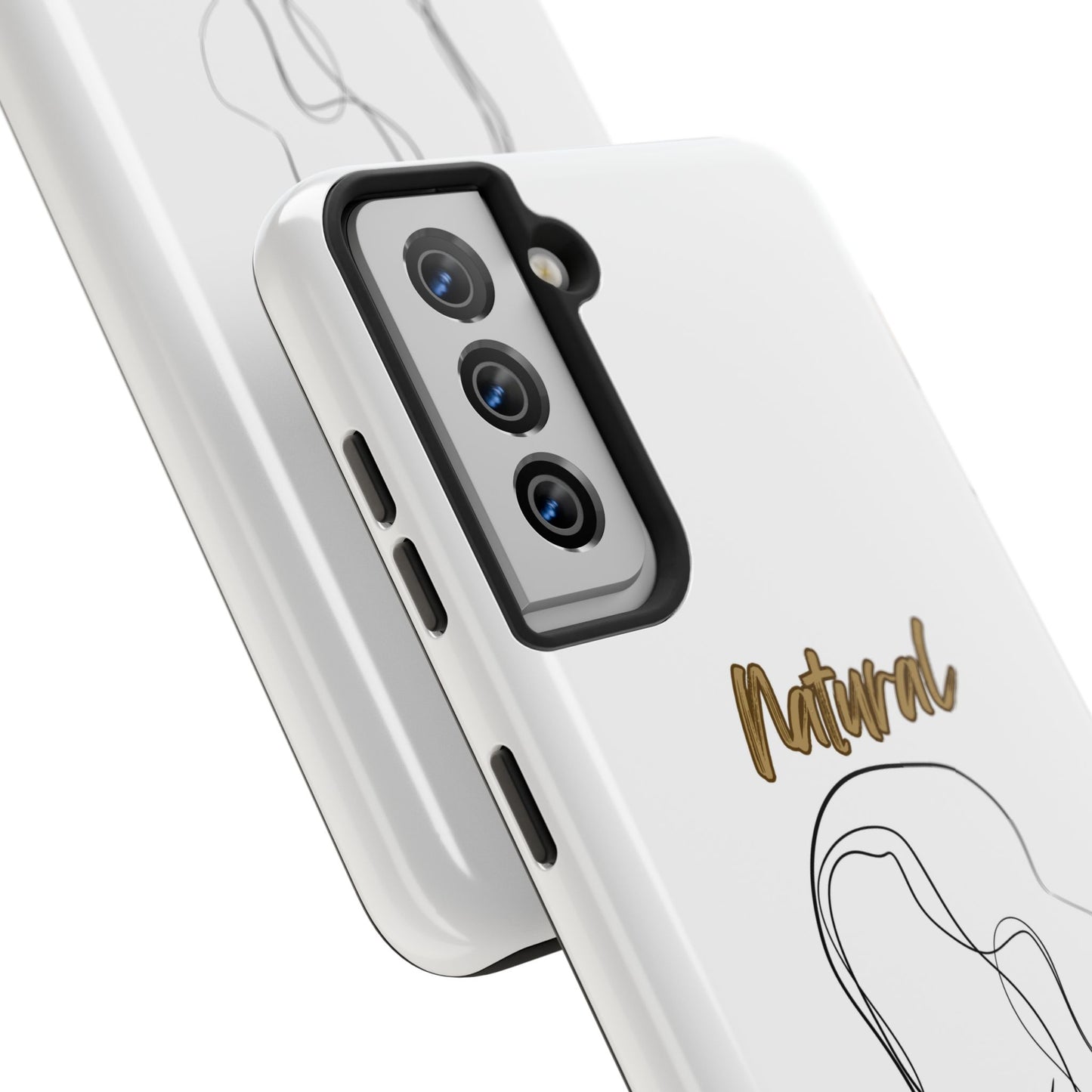 Natural Woman Hanging Hair (BL) Tough Phone Cases WHITE
