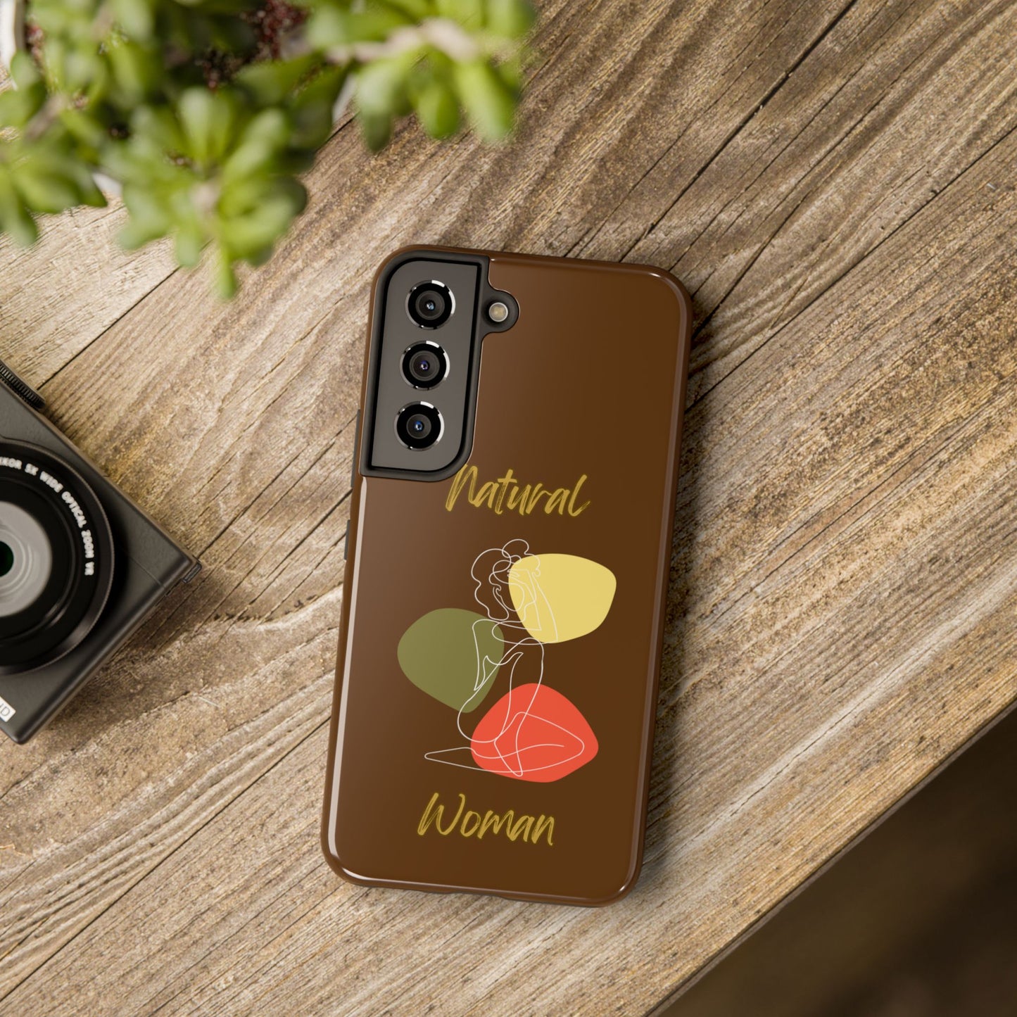 Natural Woman Colorful Pose (WL)Tough Phone Cases BROWN