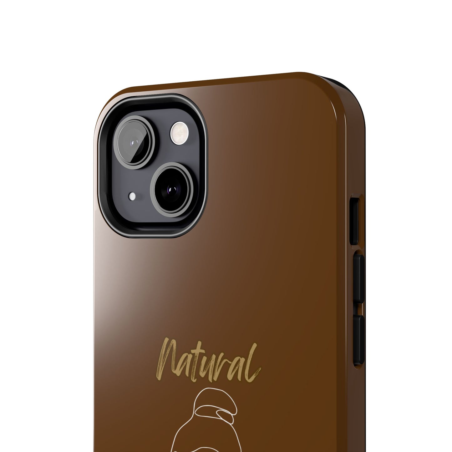 Natural Woman Sassy Bun (WL) Tough Phone Cases BROWN