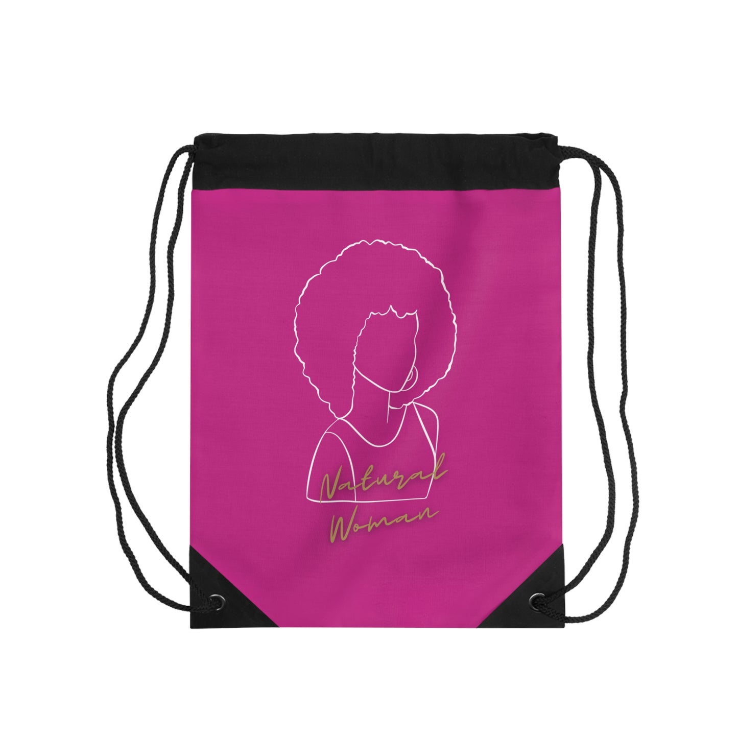 Natural Woman Afro (WL) Drawstring Bag PINK