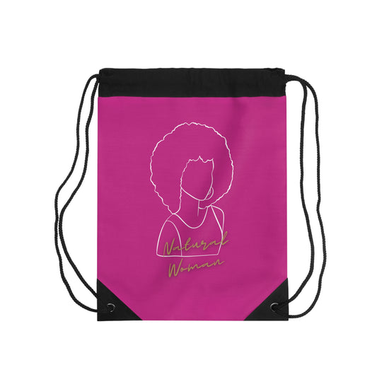 Natural Woman Afro (WL) Drawstring Bag PINK