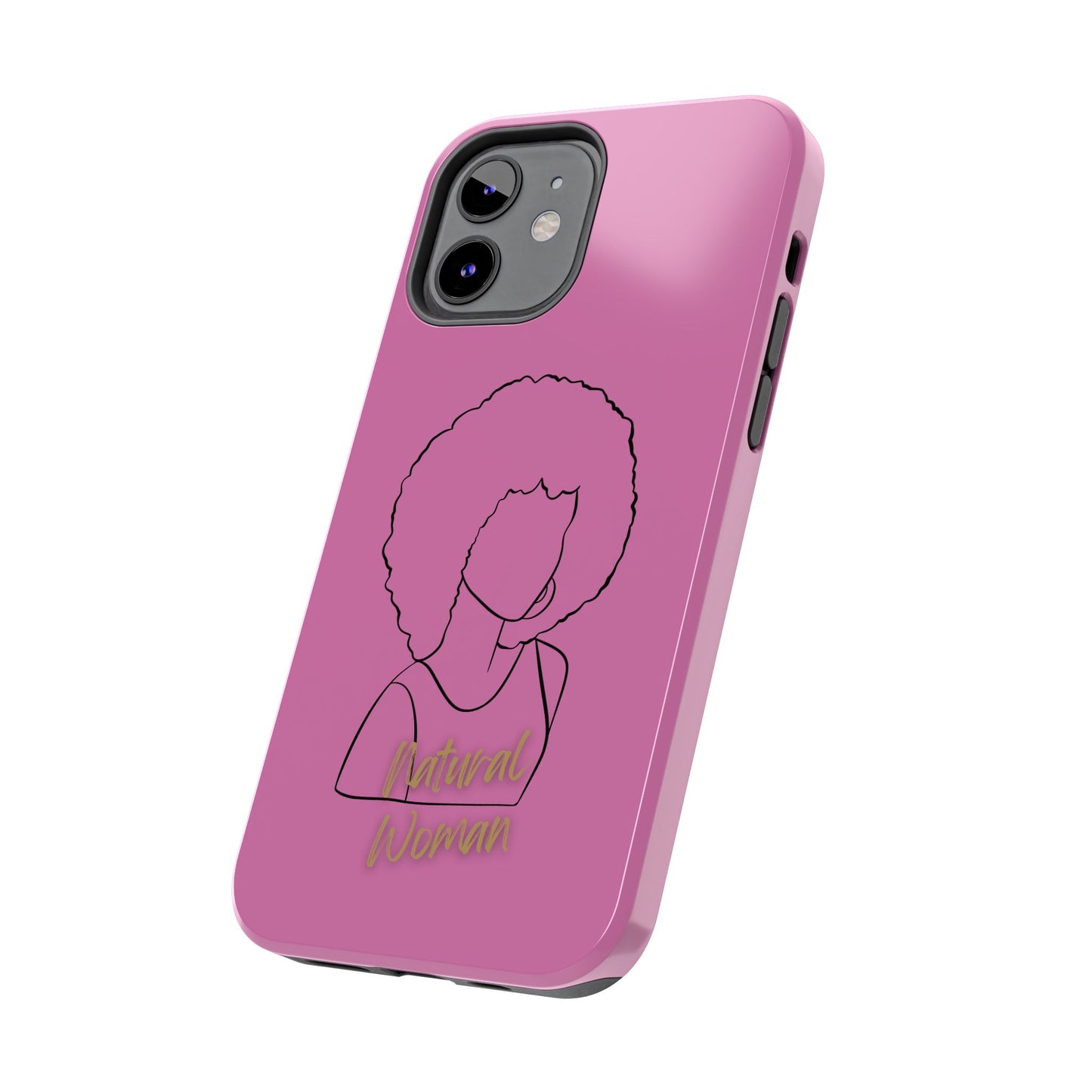 Natural Woman Afro (BL)Tough Phone Cases LIGHT PINK