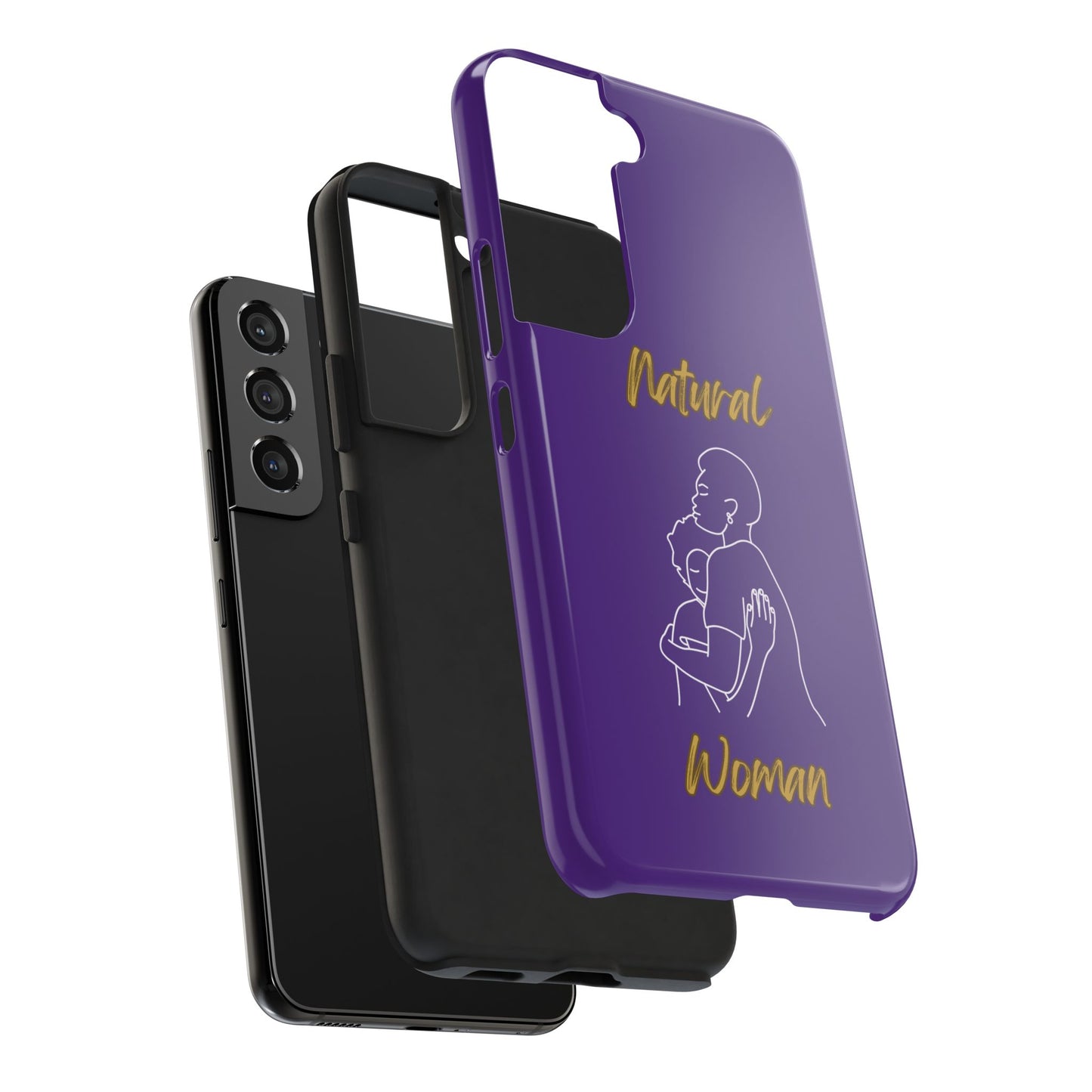 Natural Woman Safe With Momma (WL) Tough Phone Cases PURPLE