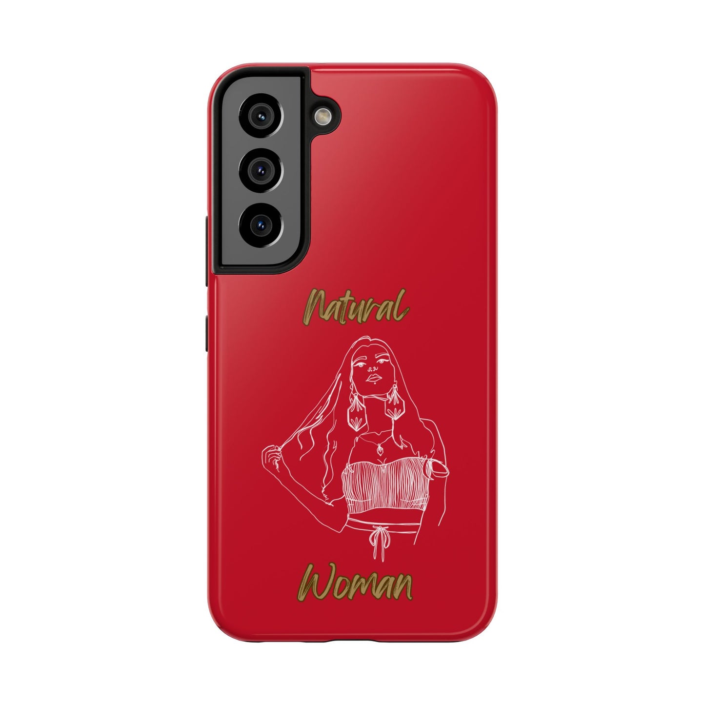 Natural Woman Thinking (WL)Tough Phone Cases DARK RED