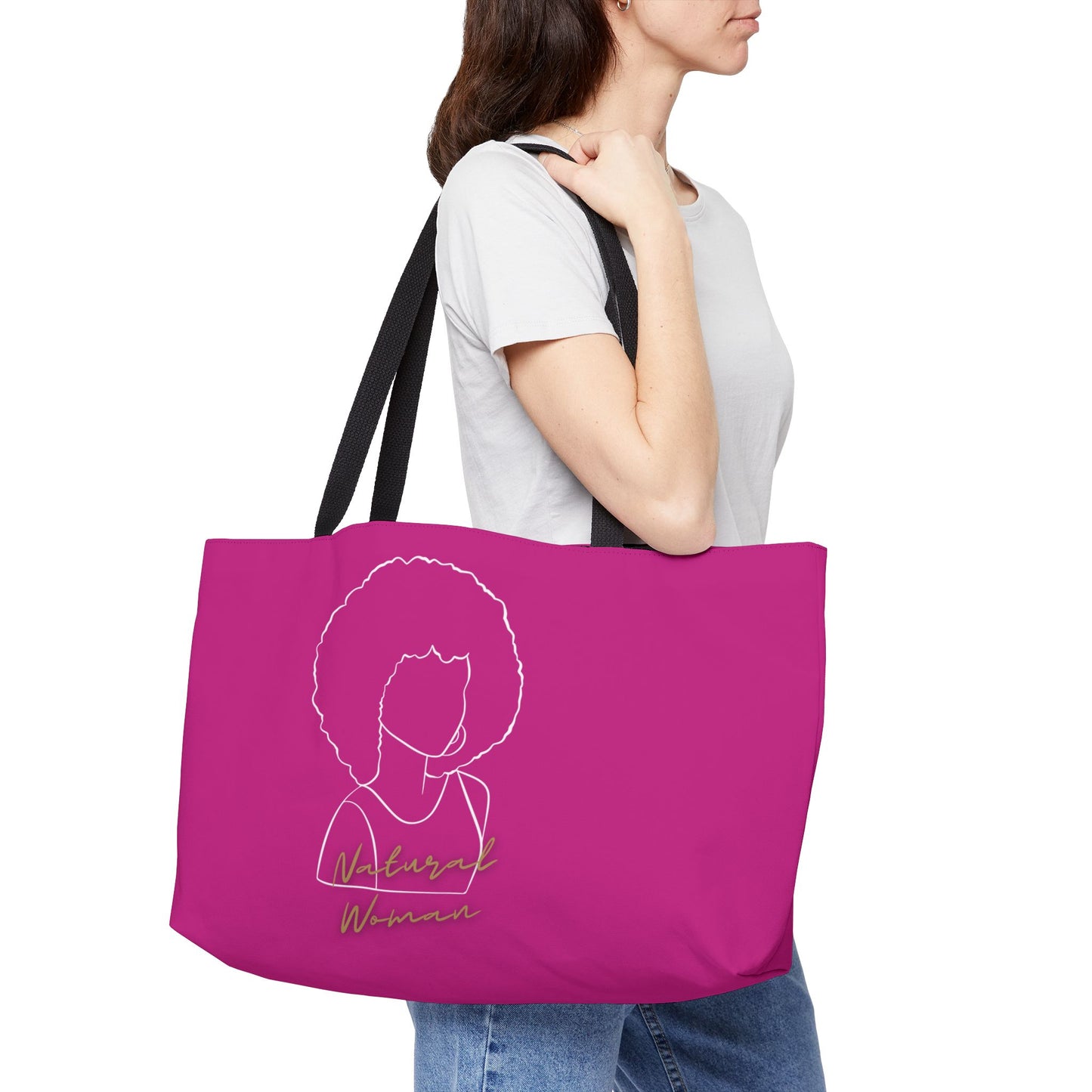 Natural Woman Afro (WL) Weekender Tote Bag PINK