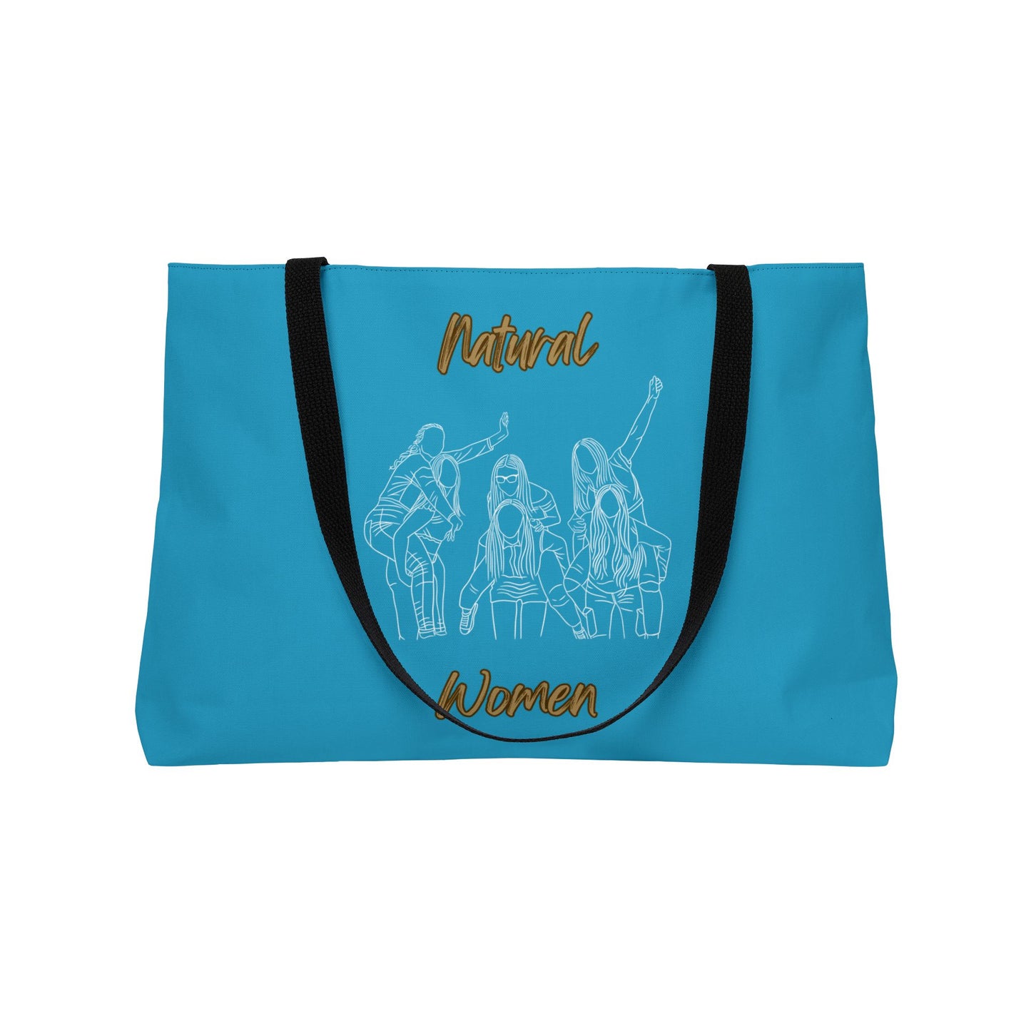 Natural Women Piggy Back (WL) Weekender Tote Bag TURQUOISE