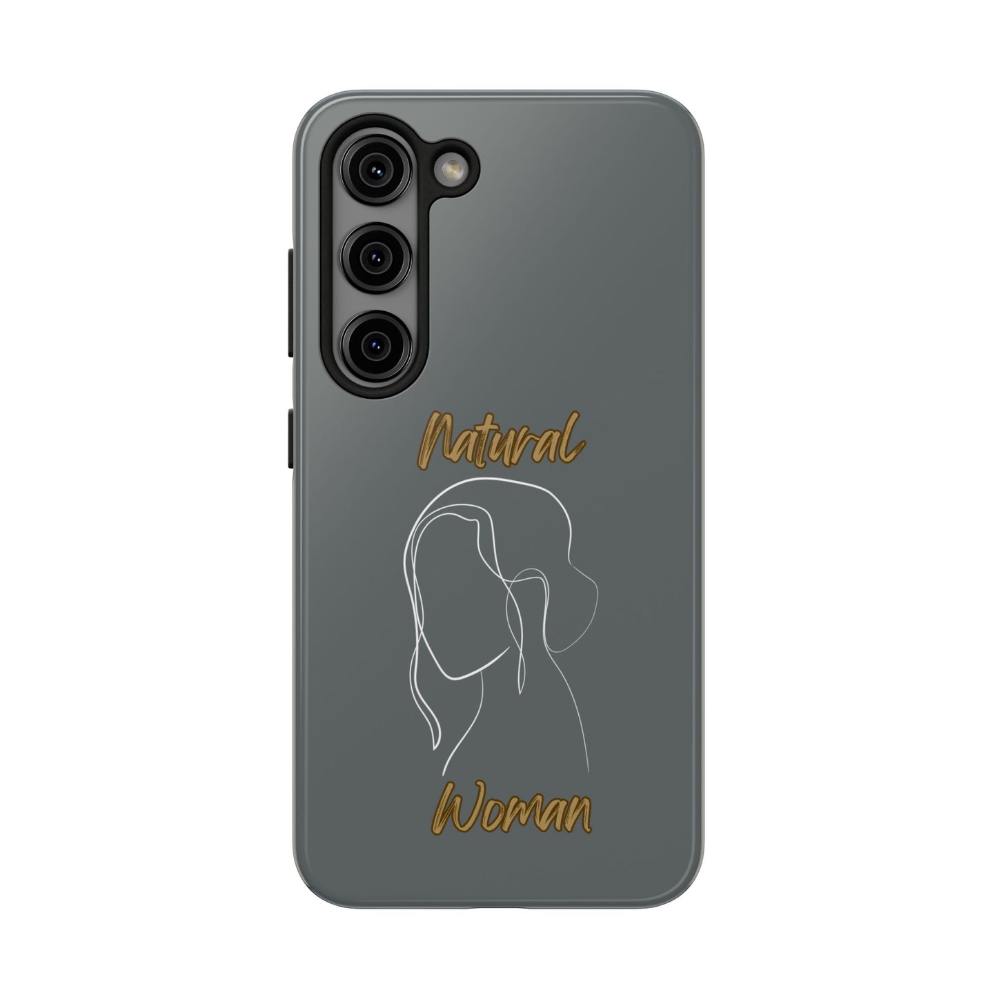 Natural Woman Hanging Hair (WL) Tough Phone Cases DARK GREY