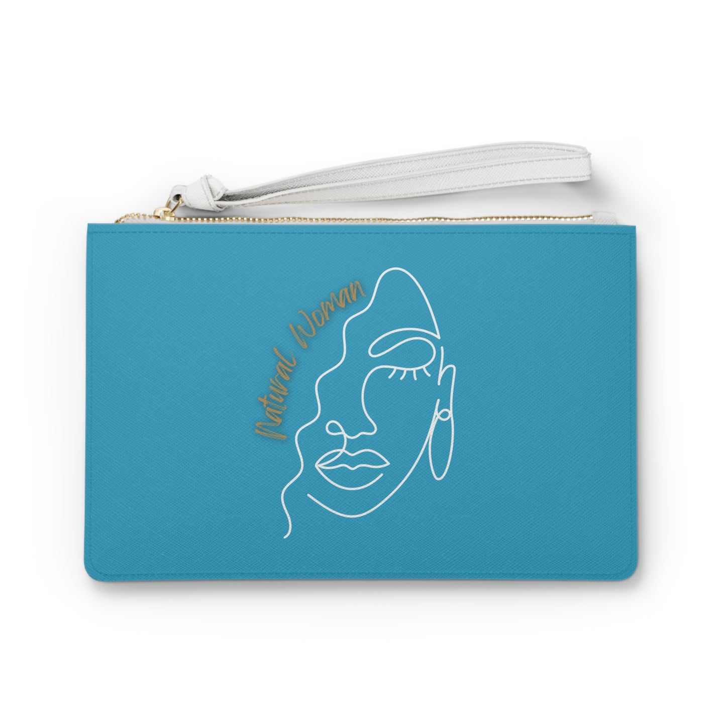 Natural Woman Half Face (WL) Clutch Bag TURQUOISE