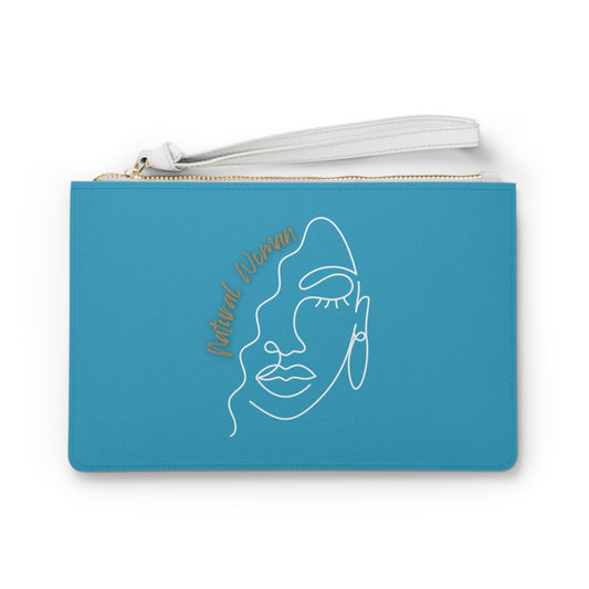 Natural Woman Half Face (WL) Clutch Bag TURQUOISE