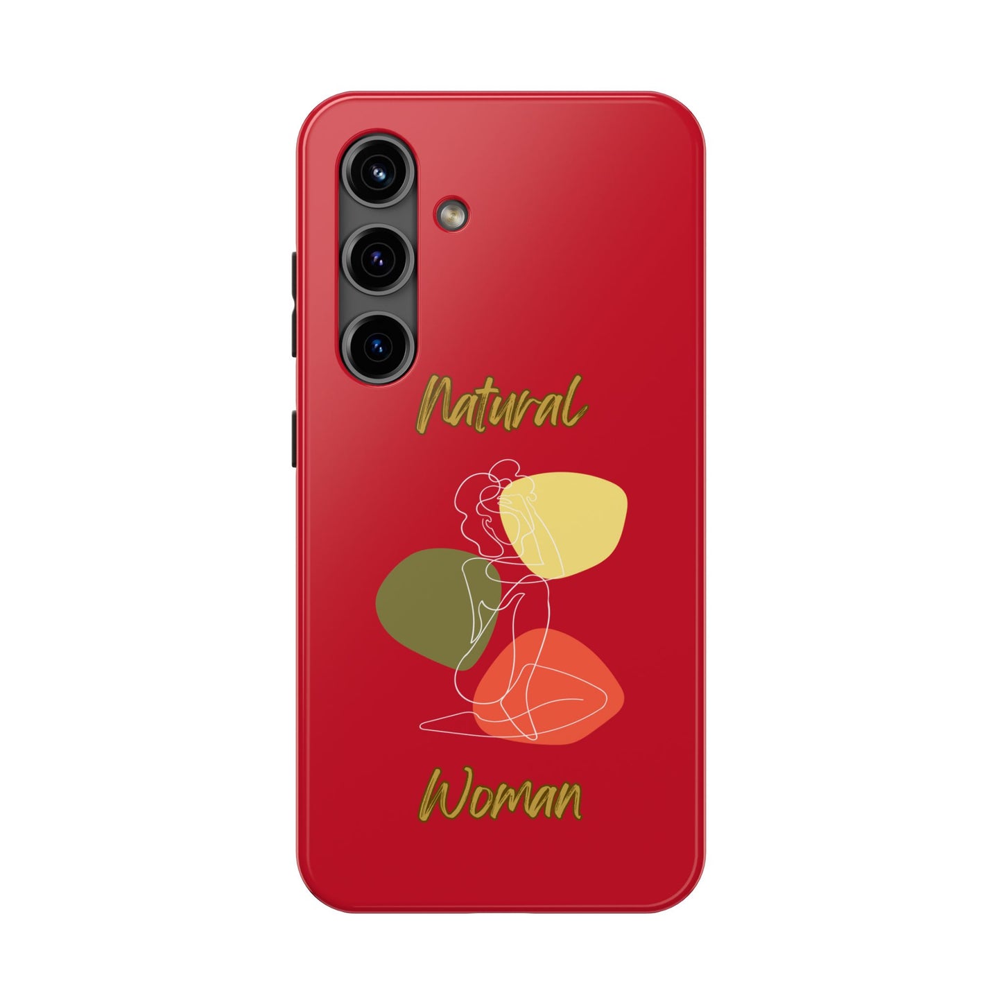 Natural Woman Colorful Pose (WL)Tough Phone Cases DARK RED