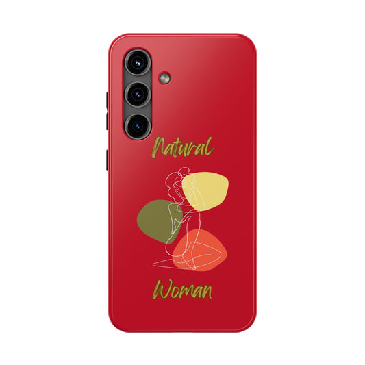 Natural Woman Colorful Pose (WL)Tough Phone Cases DARK RED