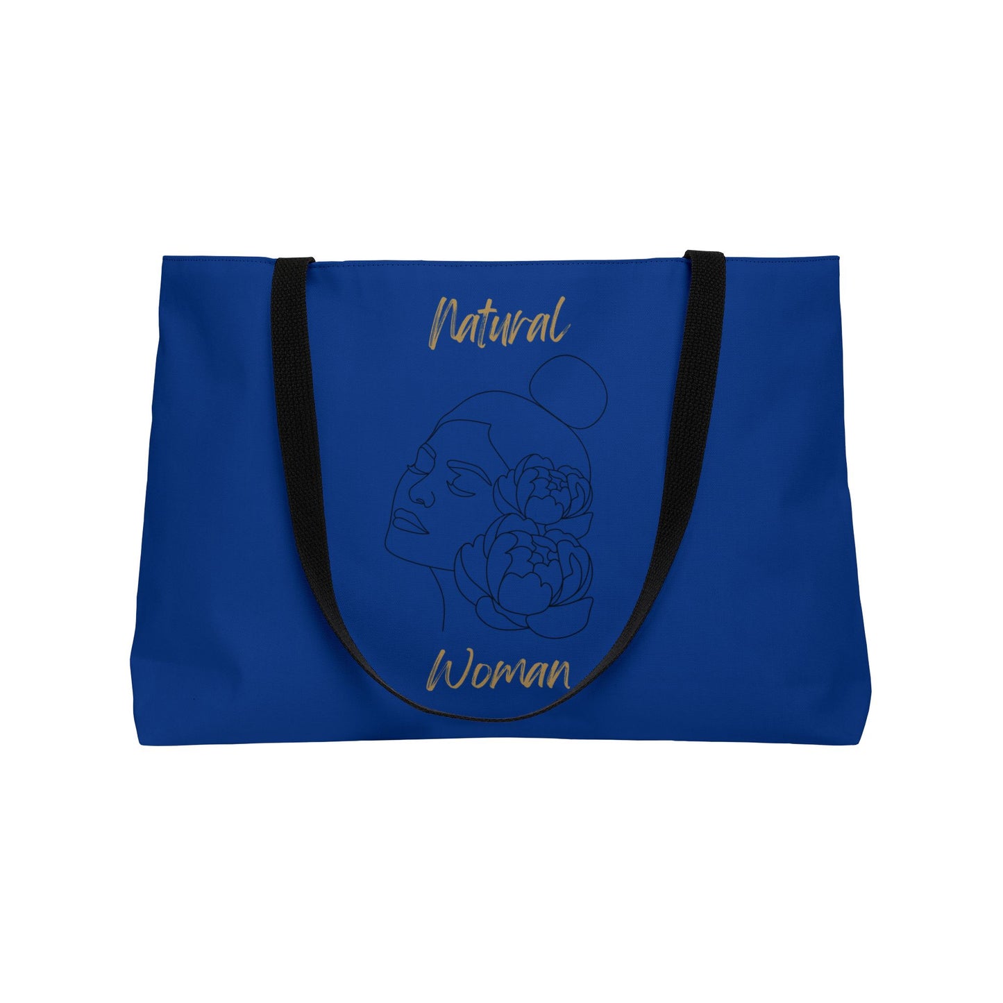 Natural Woman Bun Flower (BL) Weekender Tote Bag DARK BLUE