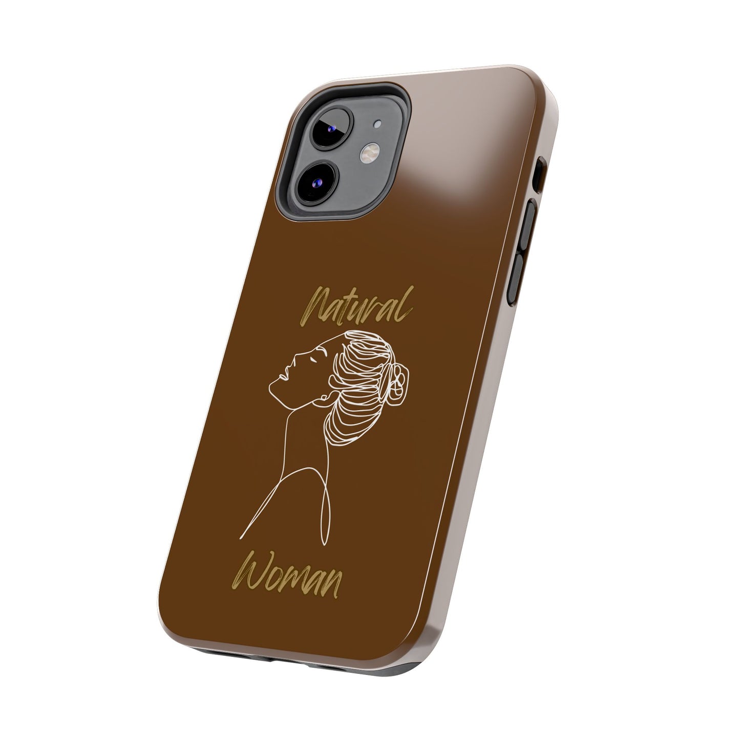 Natural Woman Wet Bun (WL) Tough Phone Cases BROWN