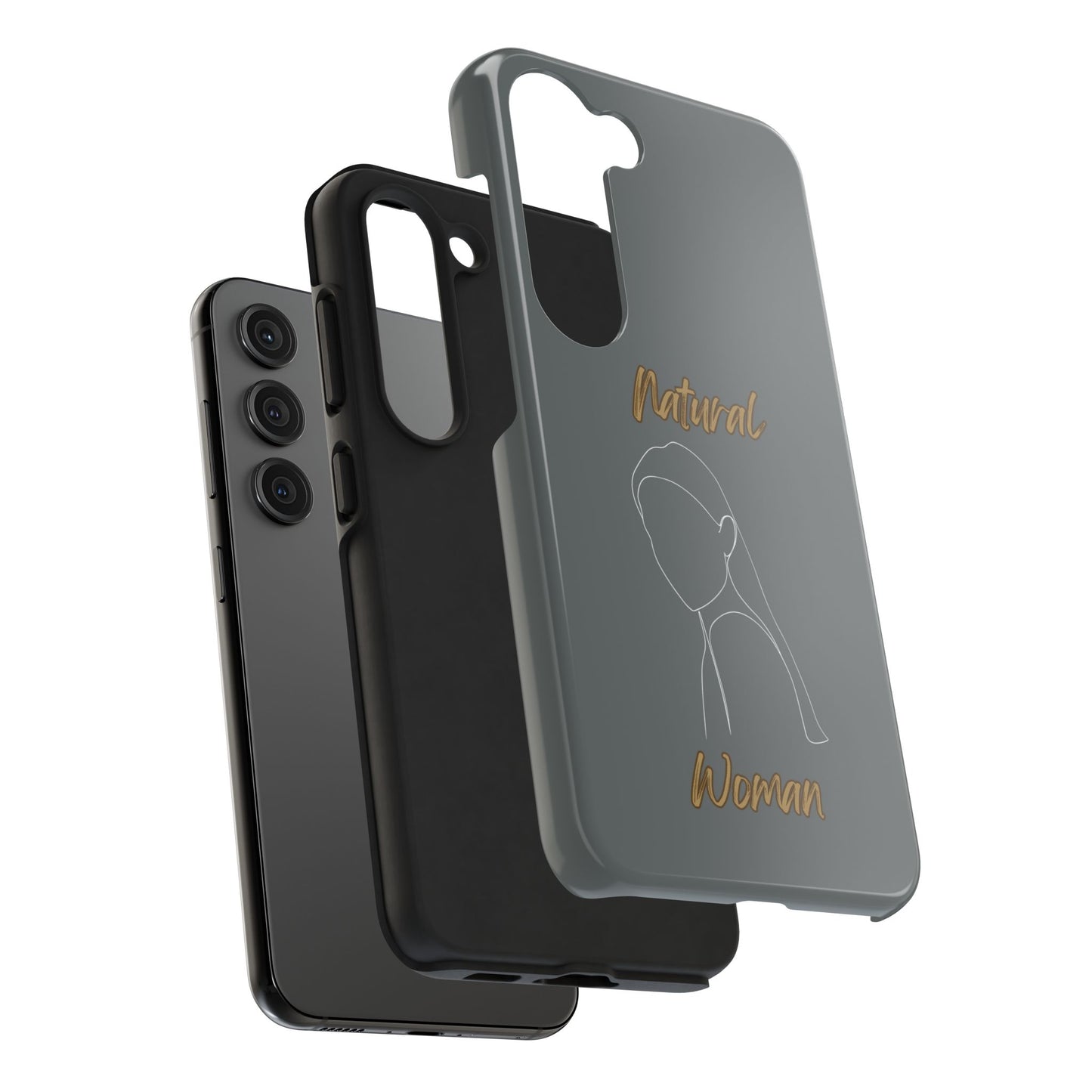 Natural Woman Tilted Look (WL) Tough Phone Cases DARK GREY