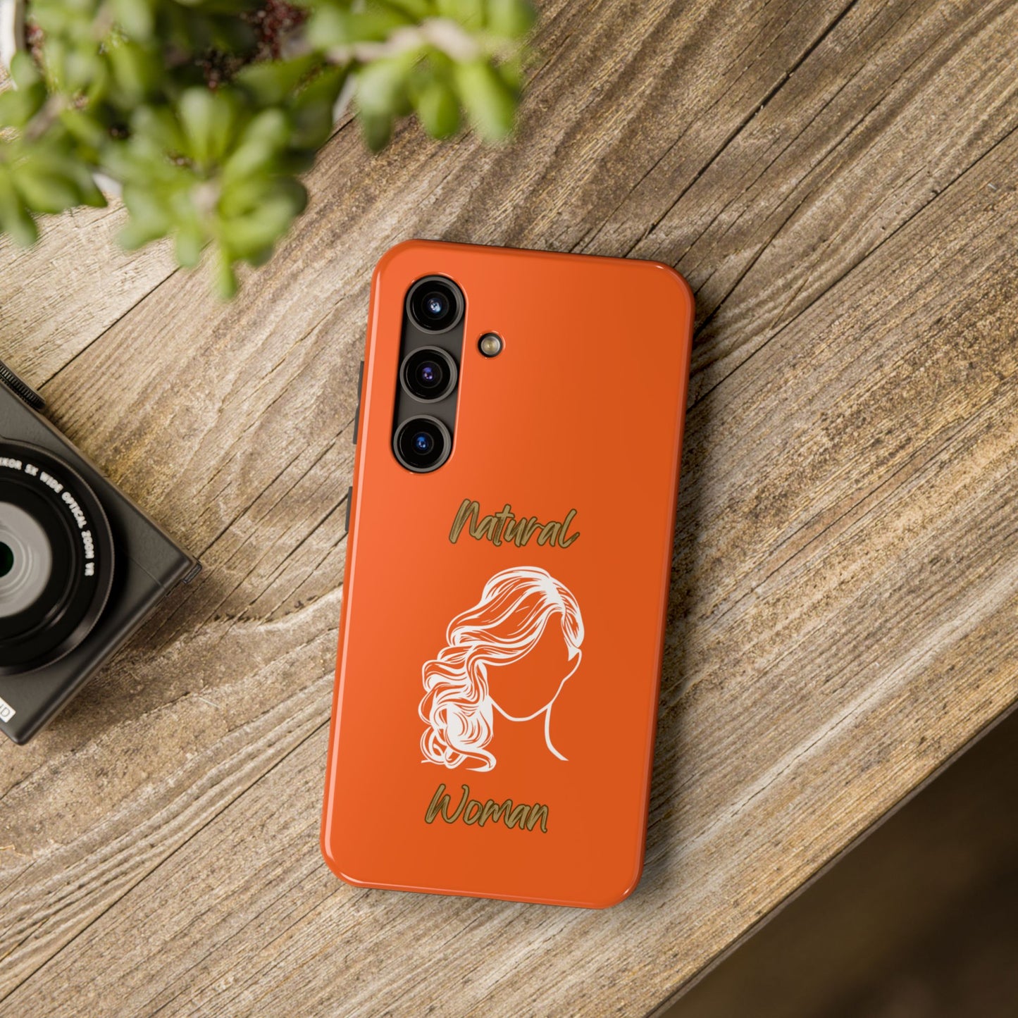 Natural Woman Long Curl (WL)Tough Phone Cases ORANGE