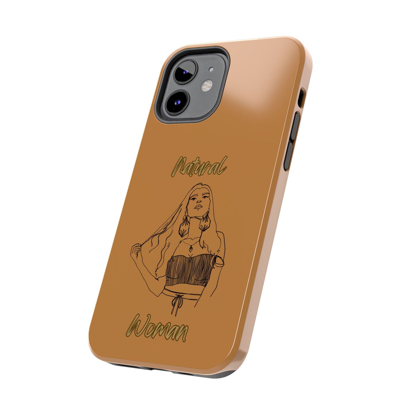 Natural Woman Thinking (BL)Tough Phone Cases LIGHT BROWN