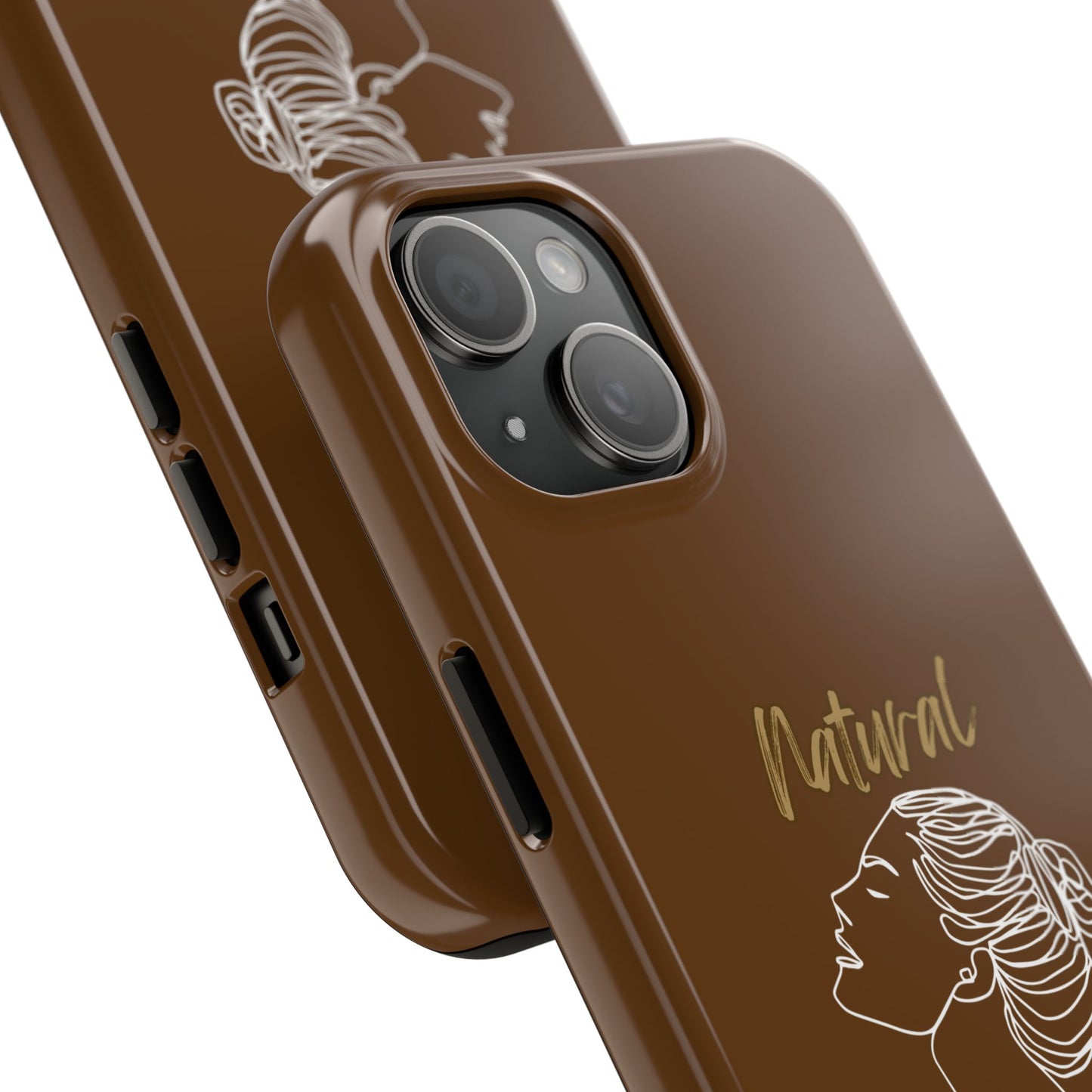 Natural Woman Wet Bun (WL) Tough Phone Cases BROWN