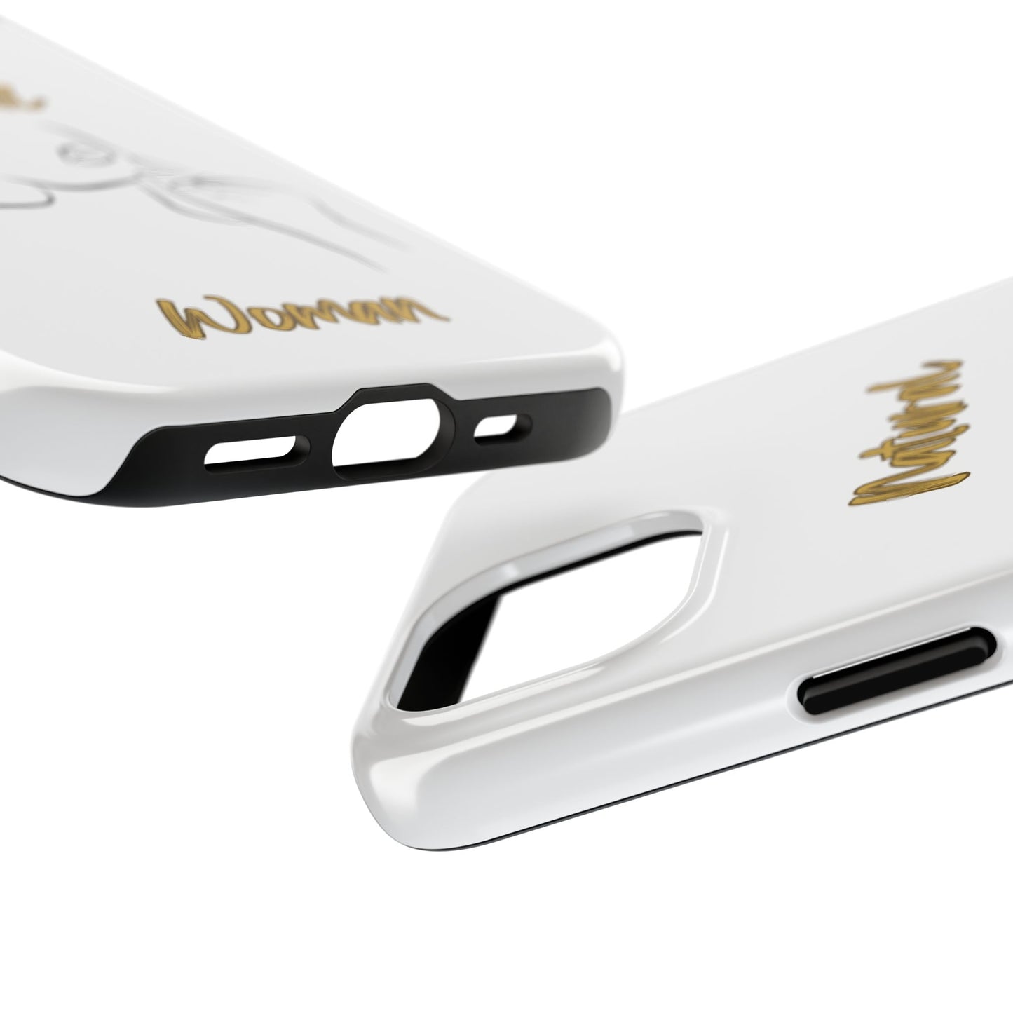 Natural Woman Chin Up (BL)Tough Phone Cases WHITE