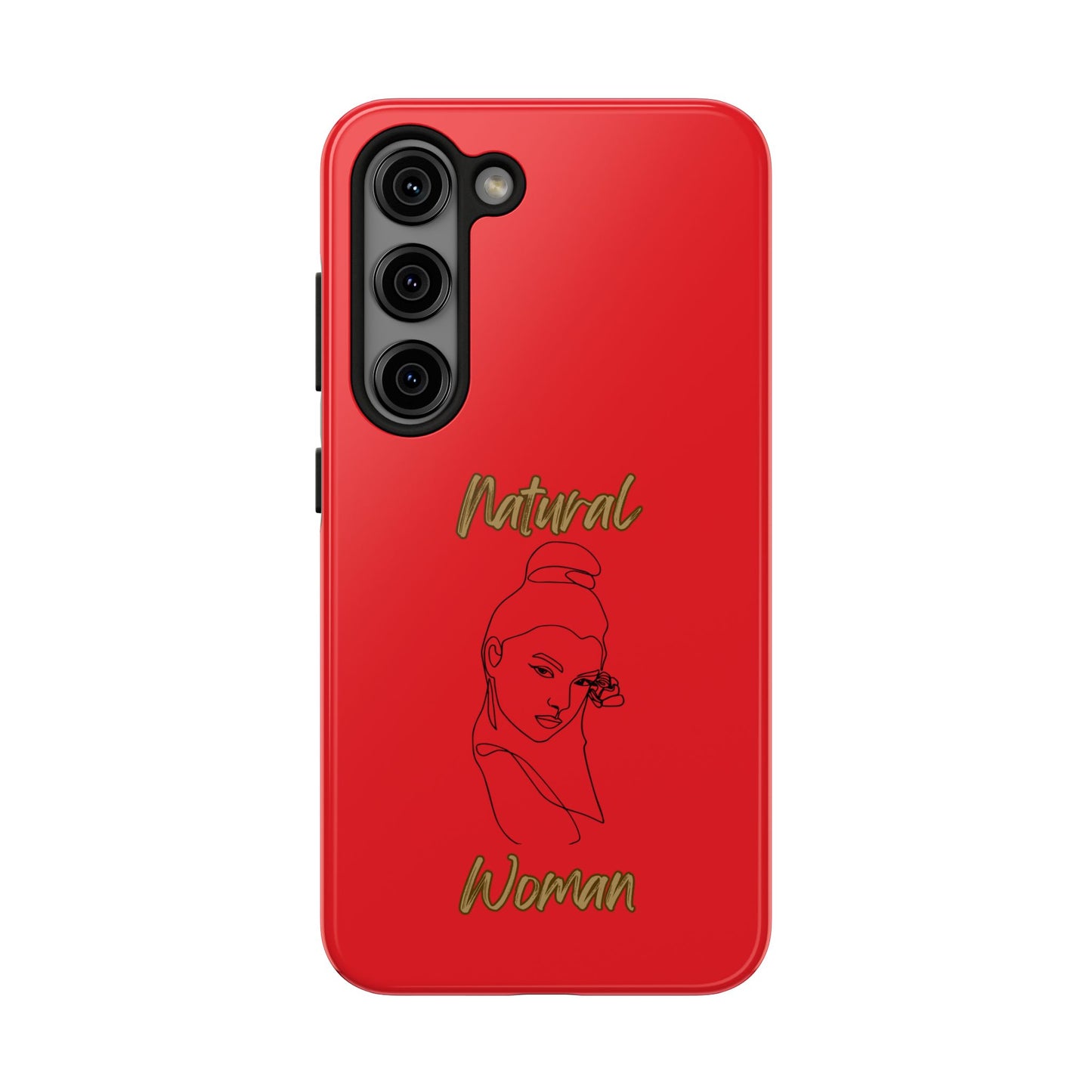 Natural Woman Sassy Bun (BL) Tough Phone Cases RED