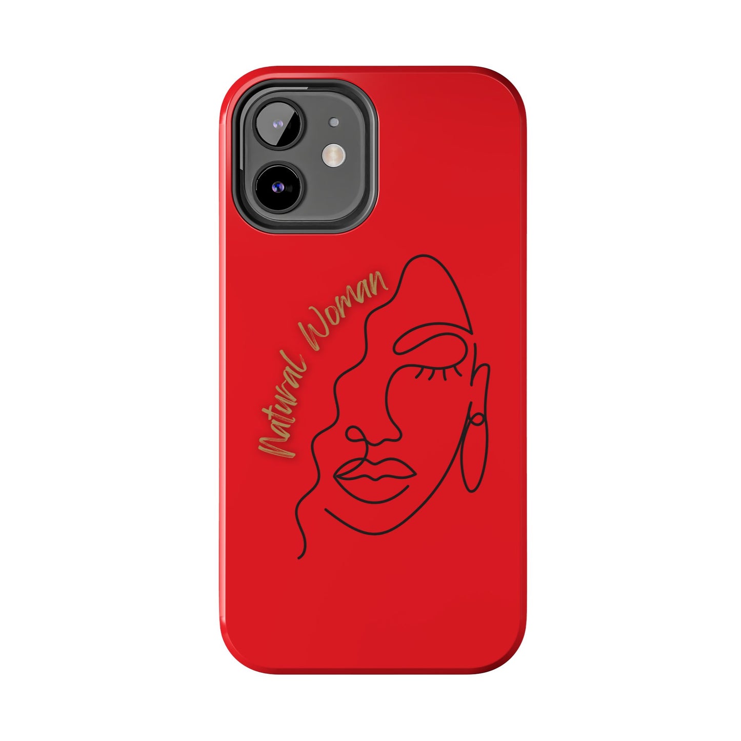 Natural Woman Half Face (BL)Tough Phone Case RED