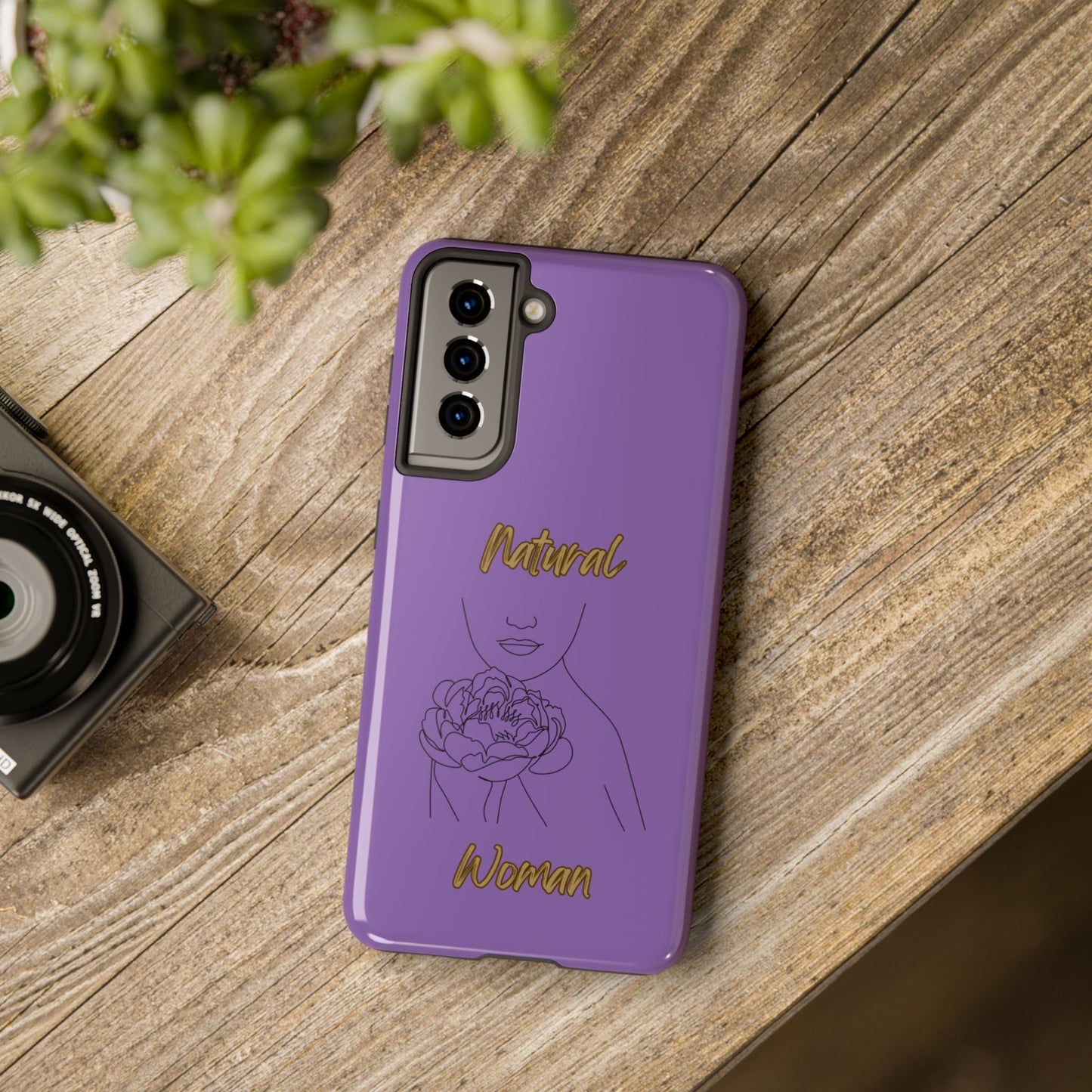 Natural Woman Kissed Flower (BL)Tough Phone Cases LIGHT PURPLE