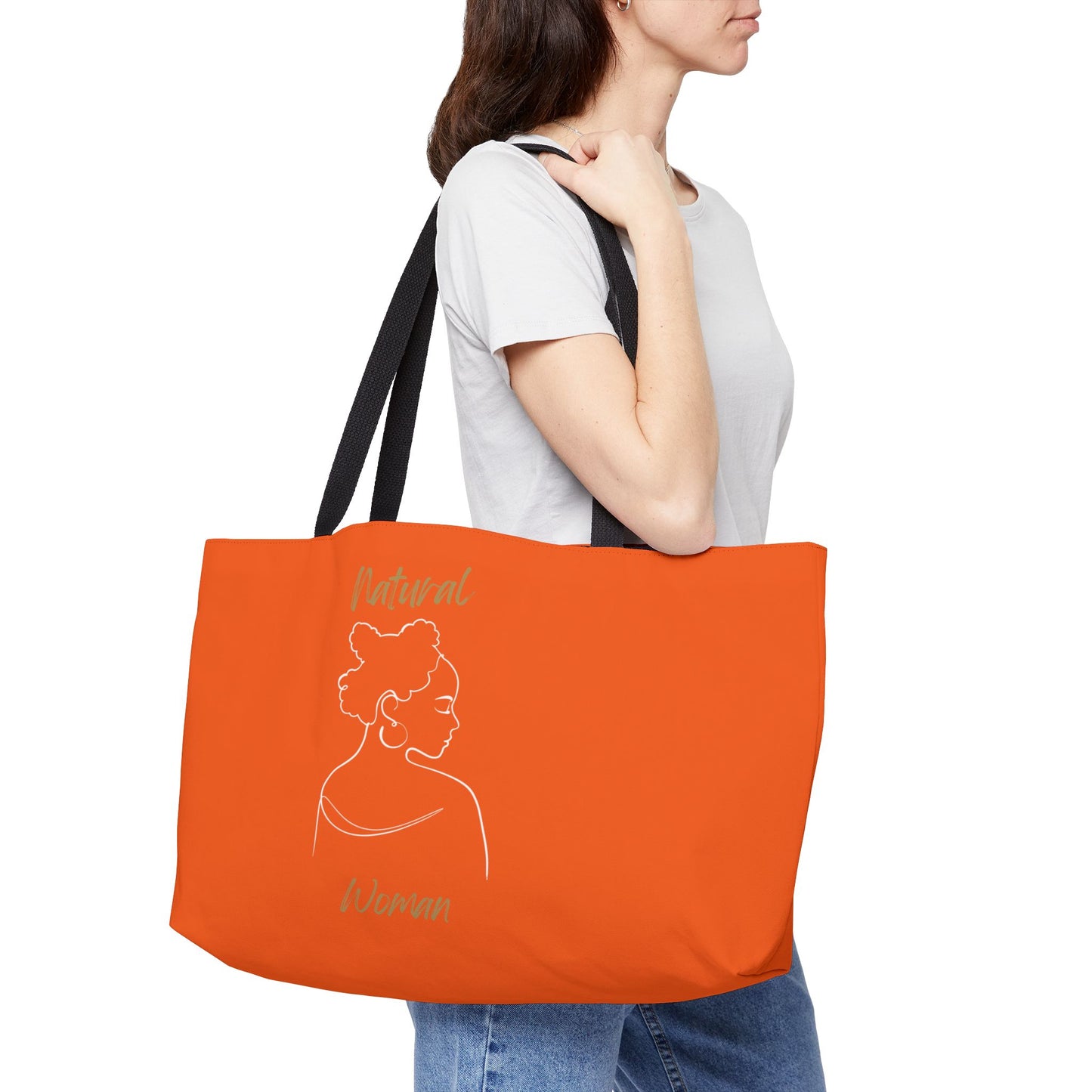 Natural Woman Twist (WL) Weekender Tote Bag ORANGE