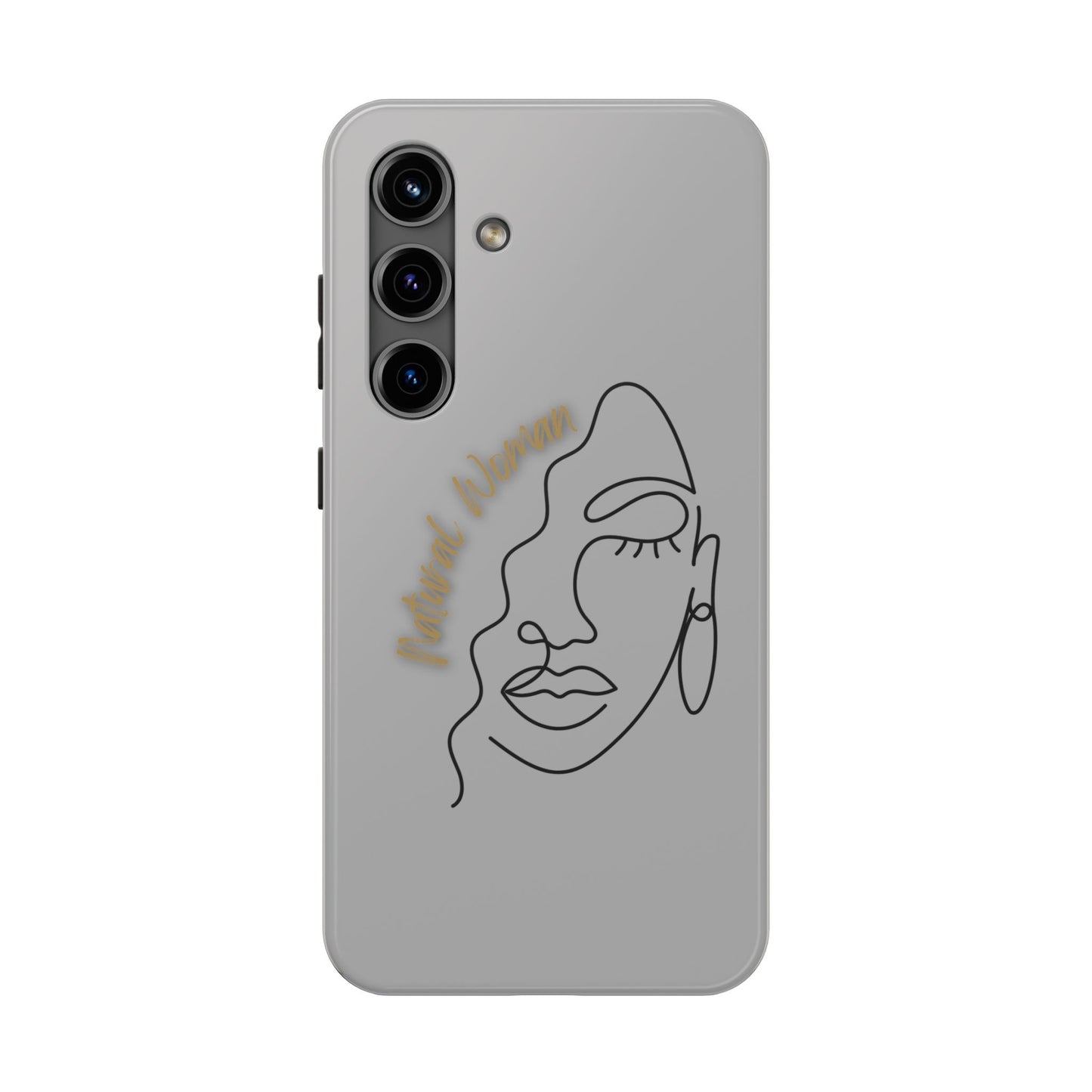 Natural Woman Half Face (BL)Tough Phone Case LIGHT GREY