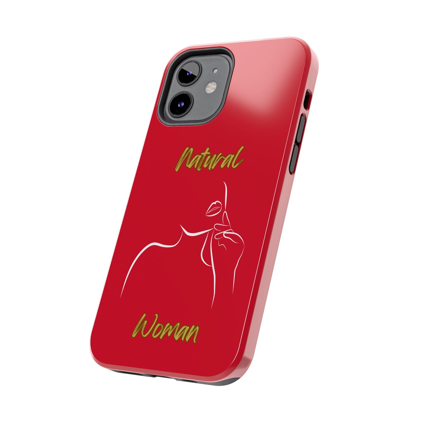 Natural Woman Chin Up (WL)Tough Phone Cases DARK RED