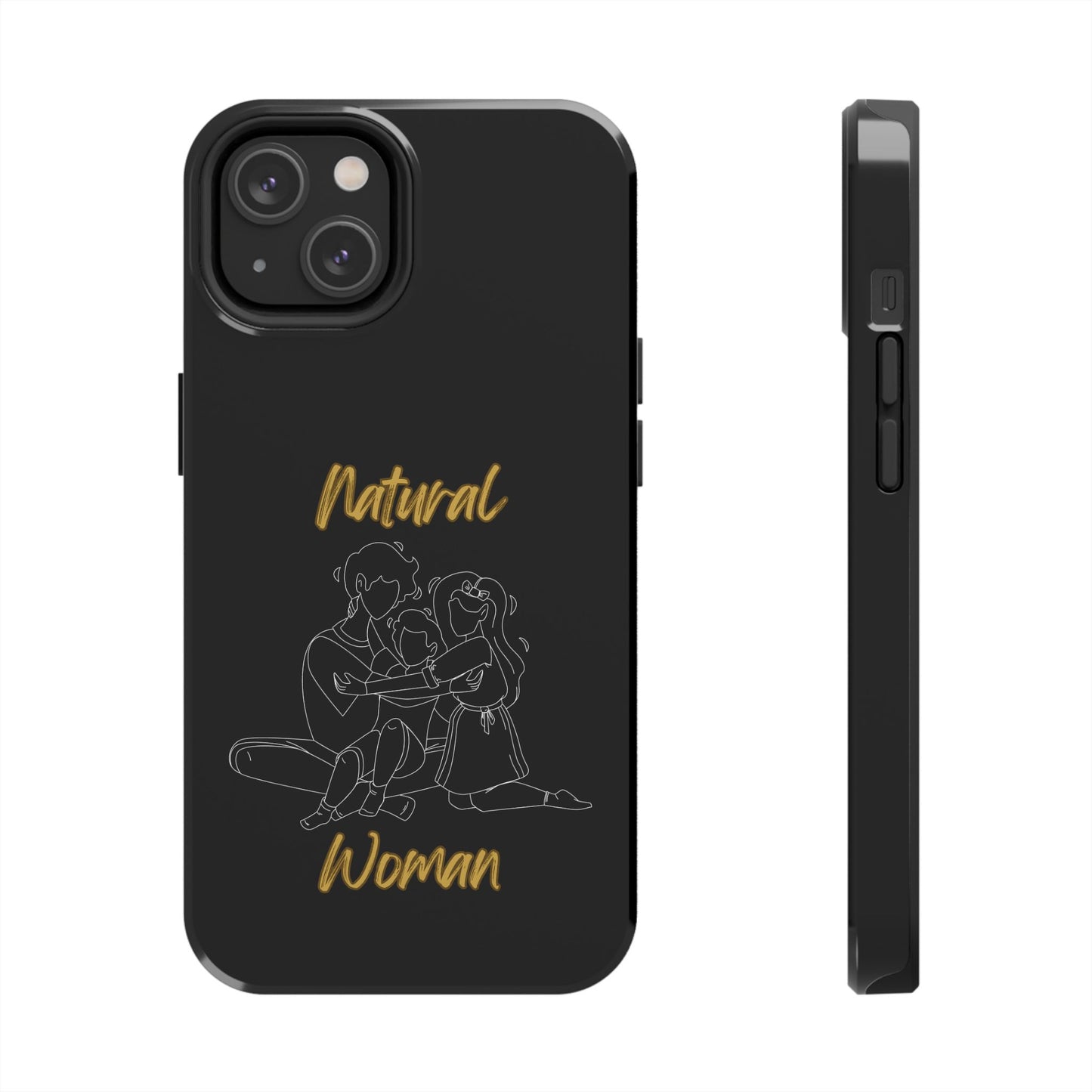 Natural Woman Bear Hugs (WL) Tough Phone Cases BLACK
