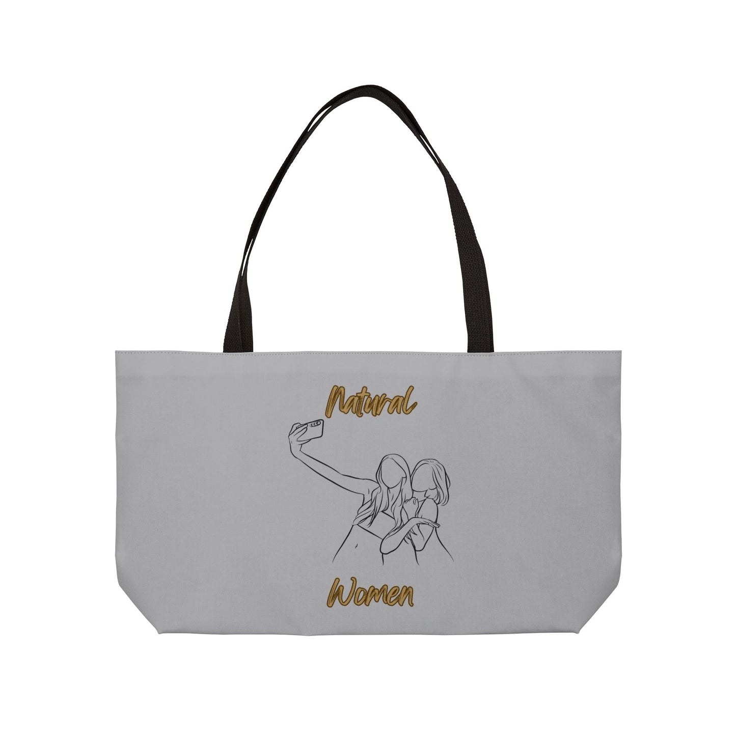 Natural Women Friends Selfie (BL) Weekender Tote Bag LIGHT GREY