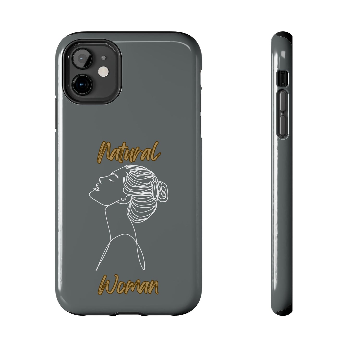 Natural Woman Wet Bun (WL) Tough Phone Cases DARK GREY