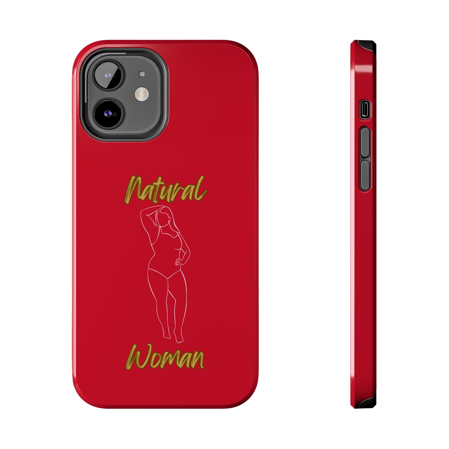 Natural Woman Looking Good (WL)Tough Phone Cases DARK RED