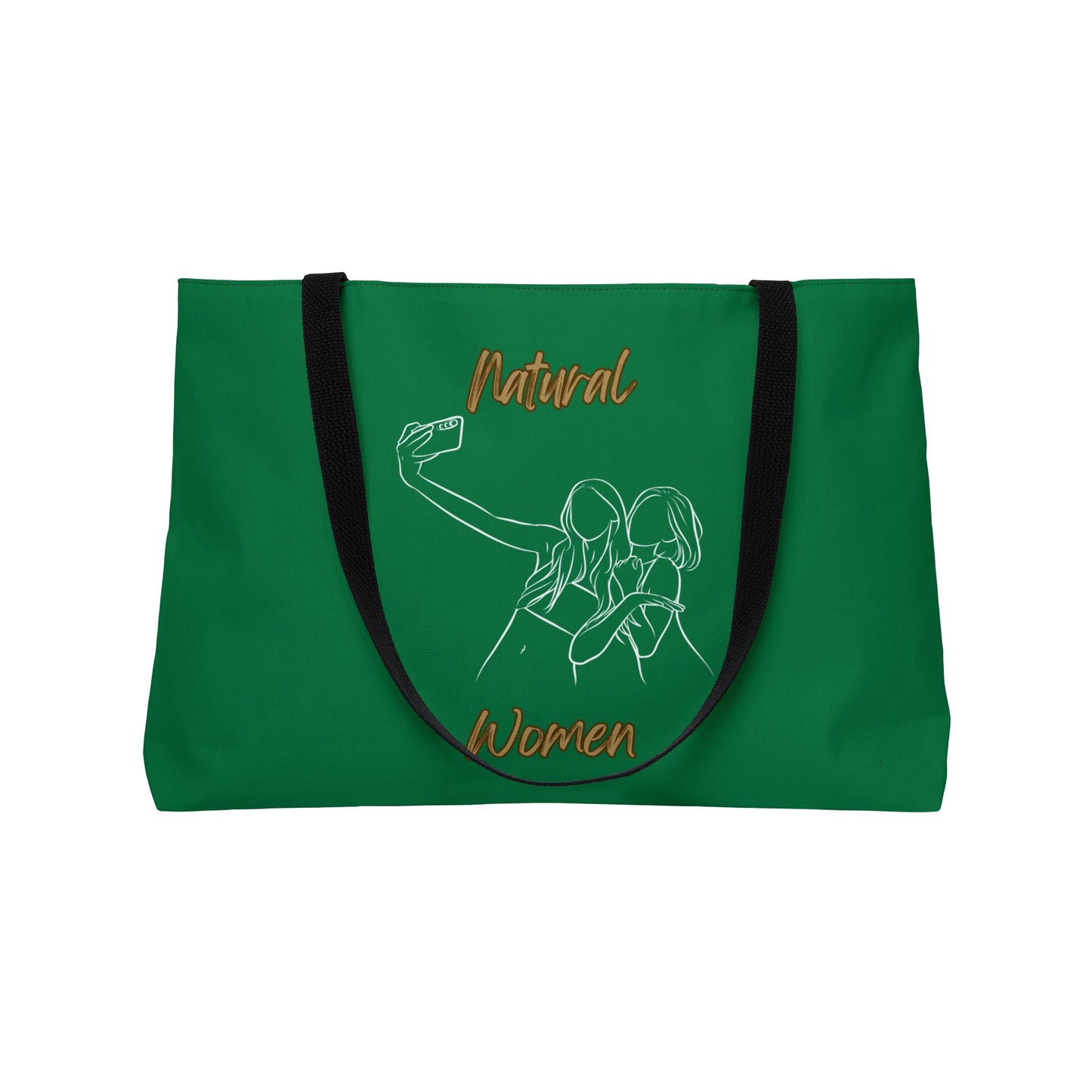 Natural Women Friends Selfie (WL) Weekender Tote Bag DARK GREEN